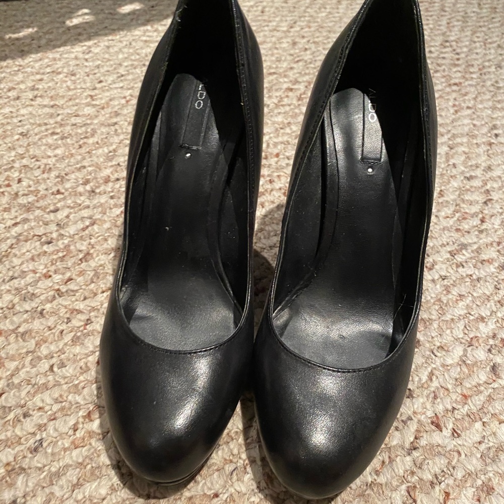Aldo Black Platform Heels